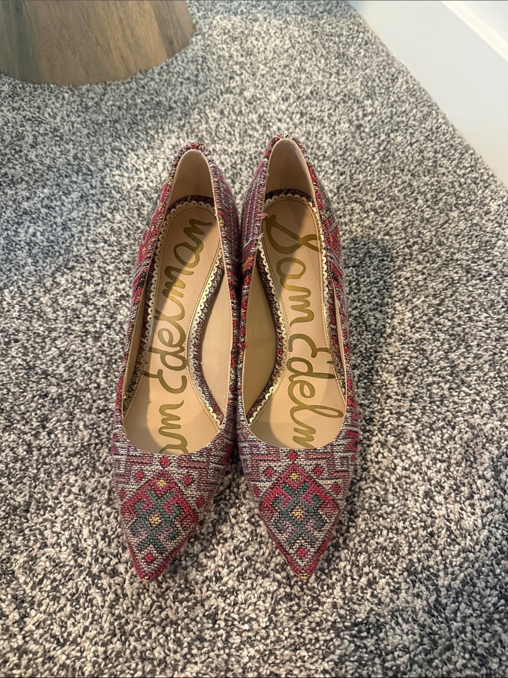 Sam Edelman Multicolor Patterned Pointed-Toe Heels 7.5 - Picture 2 of 5